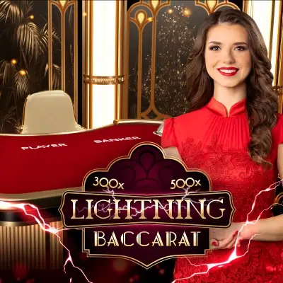 Lightning Baccarat — Live baccarat von Evolution — spielen bei Trixino