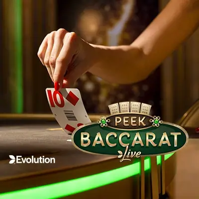 Peek Baccarat — Live baccarat von Evolution — spielen bei Trixino